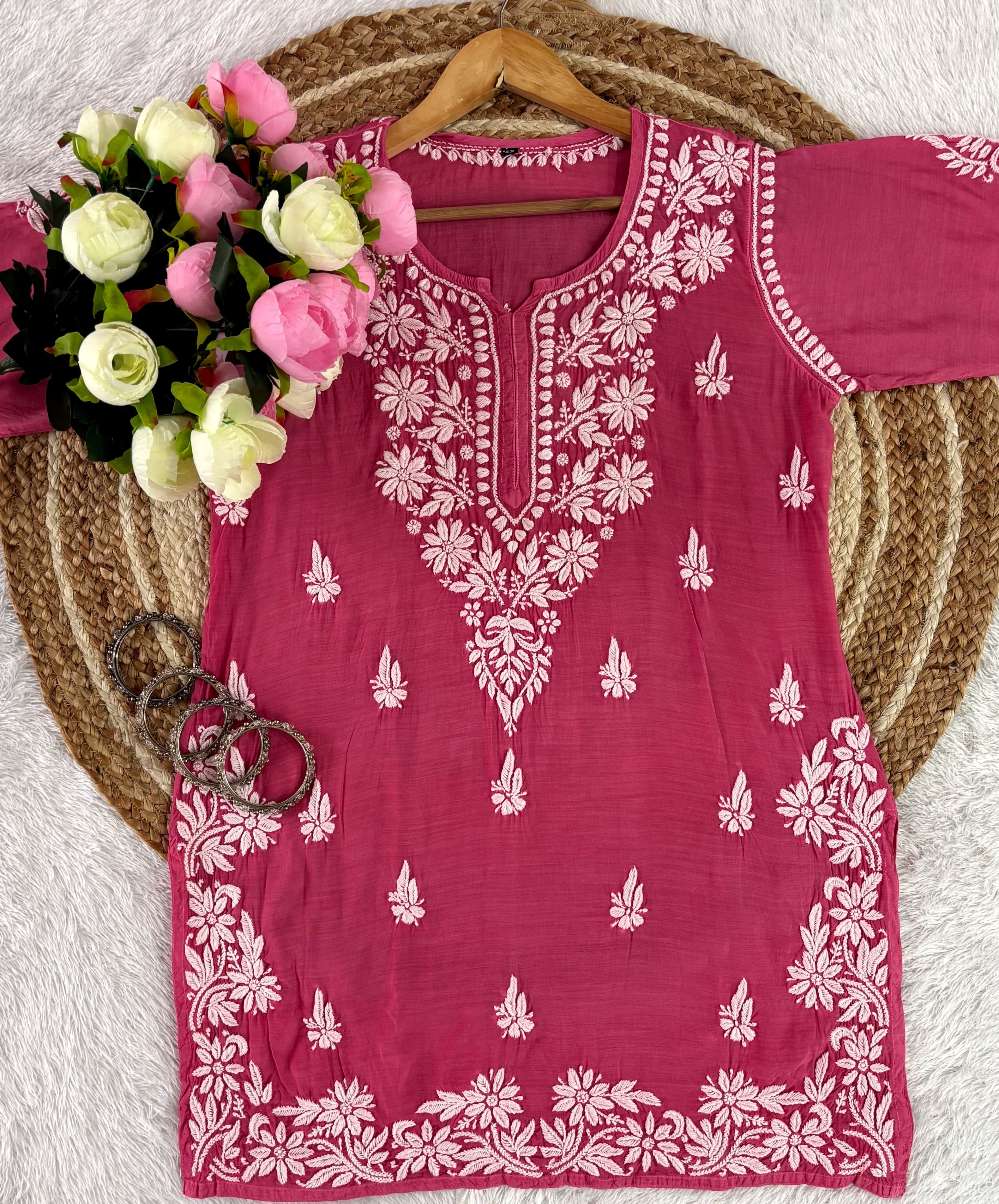 Ghass Patti thread worked Designer Top