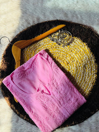Double chadi Bakhiya Viscose kurta