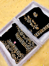 Modal cotton heavywork flowered set
