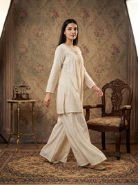Royal Off White 2pc Designer Set - Chikankari official