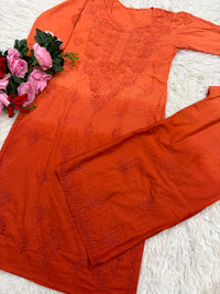 Rangrez Ombre Chikankari 2pc Rayon Soft Set