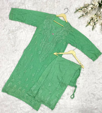 Modal Kurta & Plazzo Tone Worked embroidered