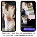 Rangrez Pure White handwork 3pc Chikankari Set kurti Plazzo dupatta