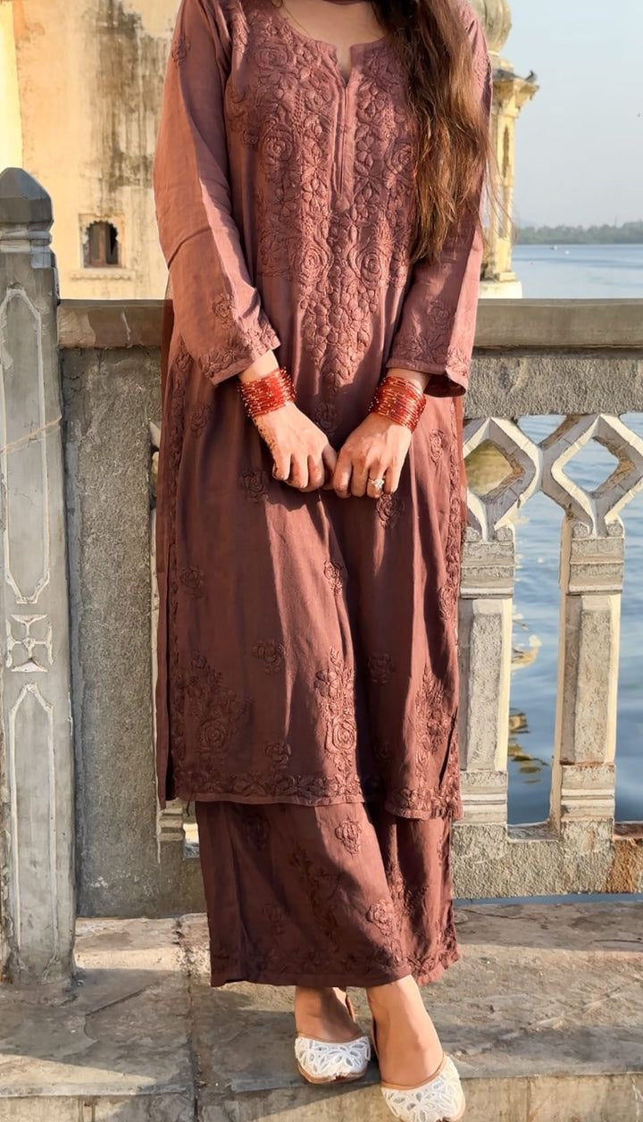 Rangrez Rayon Chikankari combo