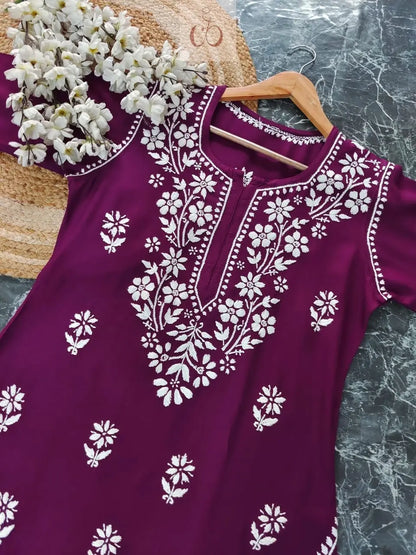 Latest Rayon Kurtis ( Fresh ) - Chikankari Official