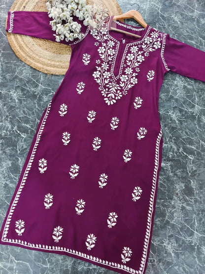 Latest Rayon Kurtis ( Fresh ) - Chikankari Official