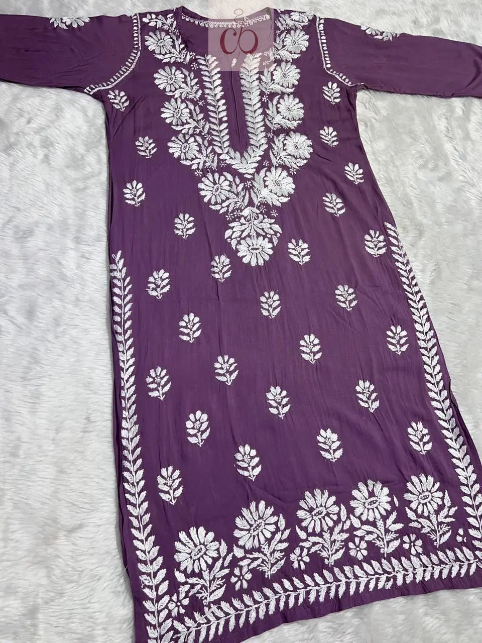 Modal Chikankari Kurta ( Premium ) - Chikankari Official 