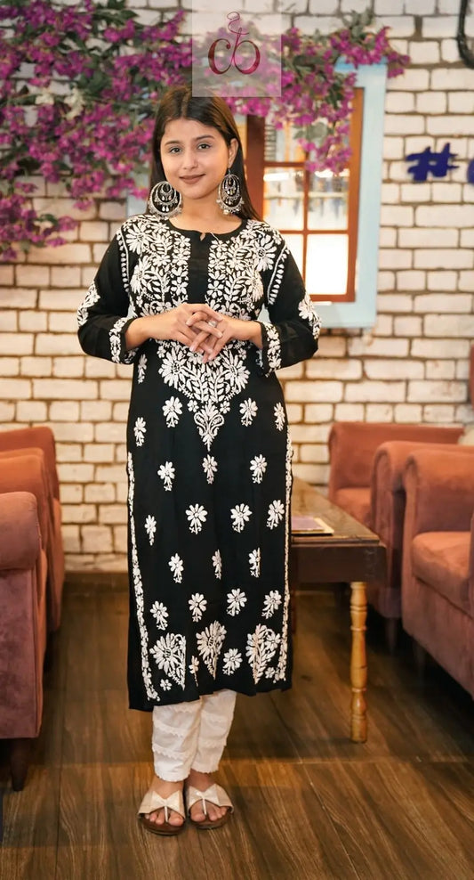 New Modal Cotton Kurtis - Chikankari Official