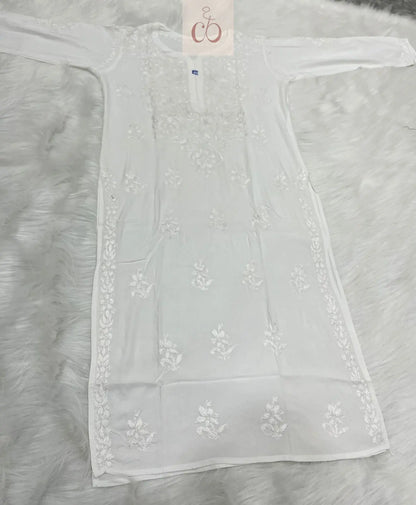 Rayon Gala buti - Chikankari Officialchikan kurti lucknowi chikankari chikankarikurti best kurti kurtis for summer lakhnawi chikan 