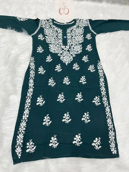 Rayon Gala buti - Chikankari Officialchikan kurti lucknowi chikankari chikankarikurti best kurti kurtis for summer lakhnawi chikan 