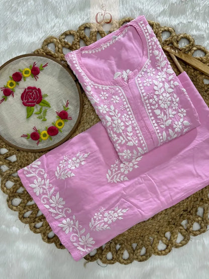 Rayon New Concept Chikankari combo ( Hand Embroidered ) - Chikankari Official