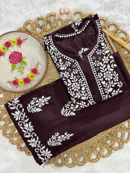 Rayon New Concept Chikankari combo ( Hand Embroidered ) - Chikankari Official