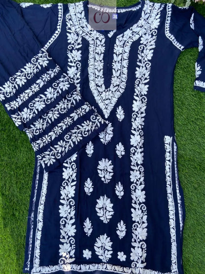 Rayon Plazzo Set - Chikankari Official