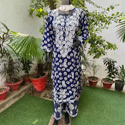 Rayon Premium Print Heavy Set - Chikankari Official