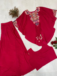THREE PIECE INDO WESTERN WITH SEQUENCE EMBROIDERED WORK