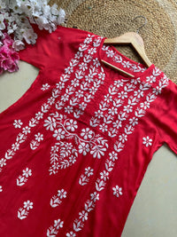 A line Rayon Elegant Gown - Chikankari official