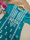 A line Rayon Elegant Gown - Chikankari official