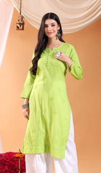 Aafia breezy Kurta - Chikankari official