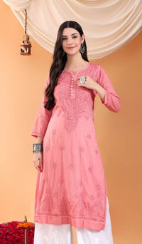 Aafia breezy Kurta - Chikankari official