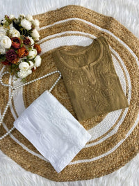 Aanya Chikankari rayon Short Top - Chikankari official