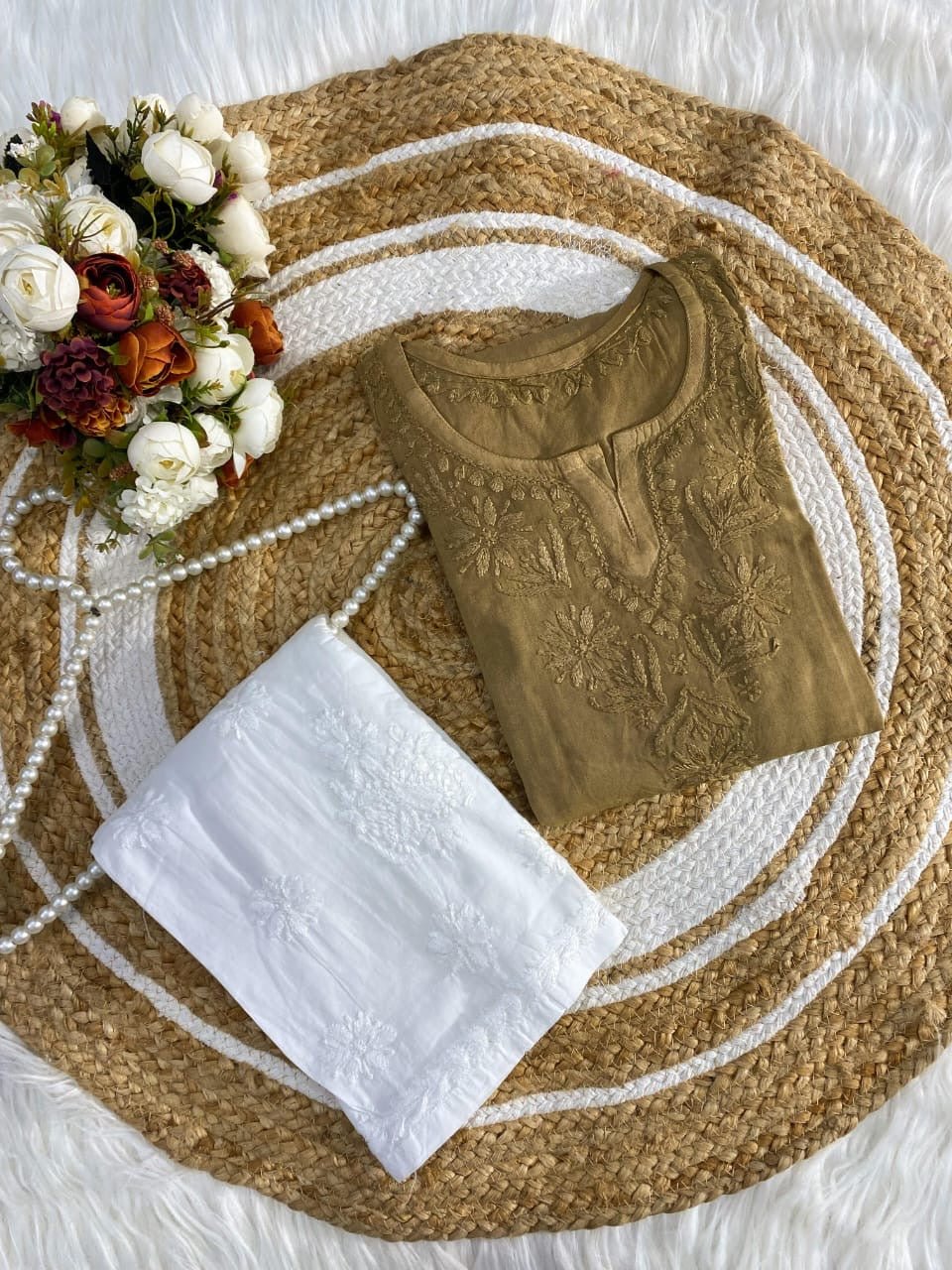 Aanya Chikankari rayon Short Top - Chikankari official