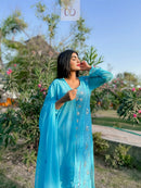 AaRi Work Angrakha with inner chikankari Edition - Chikankari official