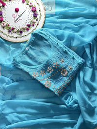 AaRi Work Angrakha with inner chikankari Edition - Chikankari official