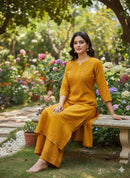 Aayat Heavy Rayon Kurta and Plazzo - Chikankari official