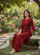 Aayat Heavy Rayon Kurta and Plazzo - Chikankari official