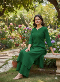 Aayat Heavy Rayon Kurta and Plazzo - Chikankari official