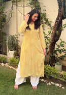 Ghass patti handmade modal kurta set