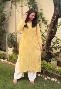 Ghass patti handmade modal kurta set