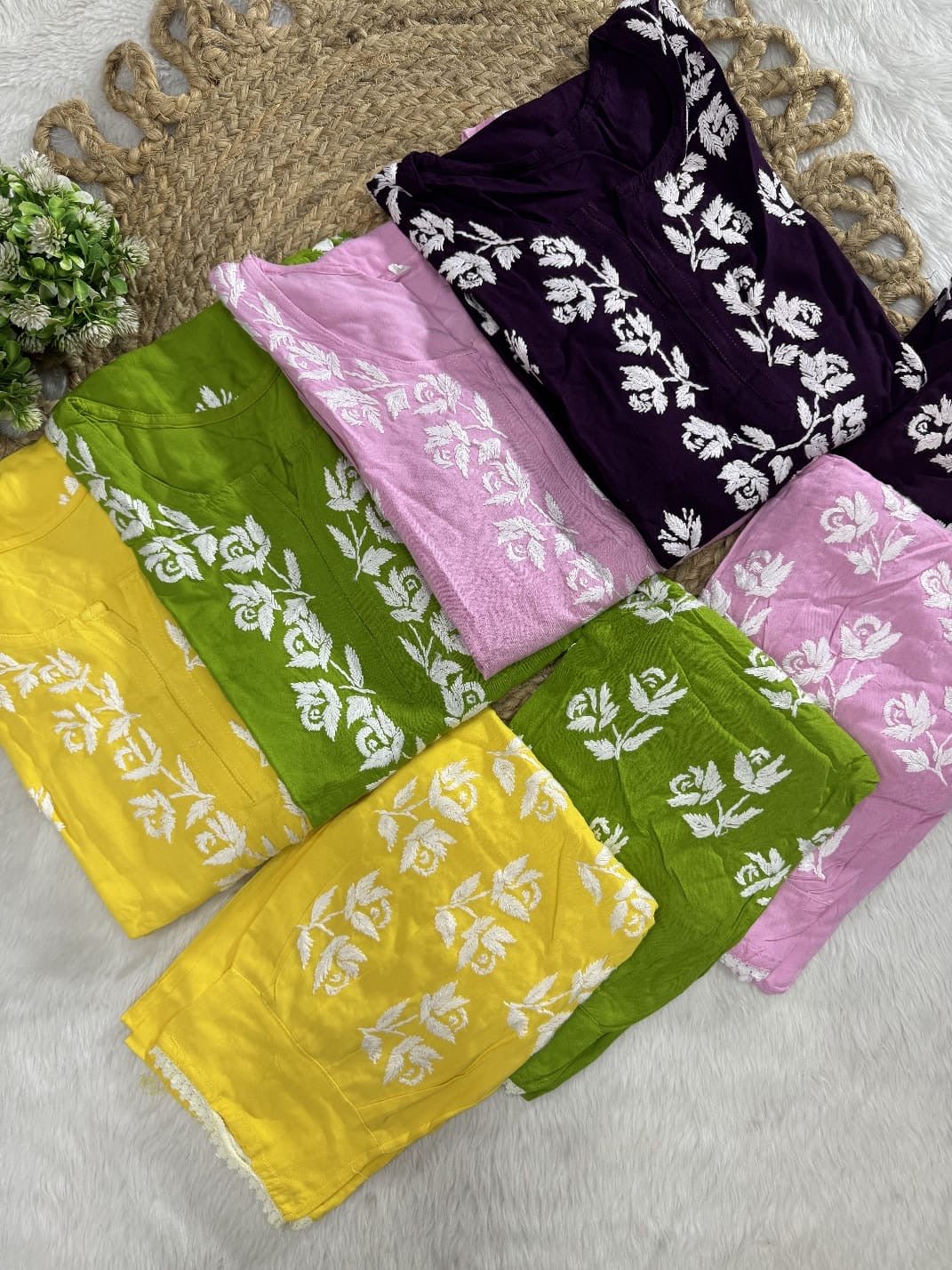 Afghani Concept Heavy embroidery chikankari combo - Chikankari official
