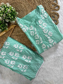 Afghani Concept Heavy embroidery chikankari combo - Chikankari official