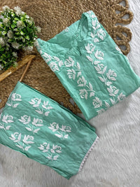 Afghani Concept Heavy embroidery chikankari combo - Chikankari official
