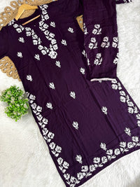 Afghani Concept Heavy embroidery chikankari combo - Chikankari official