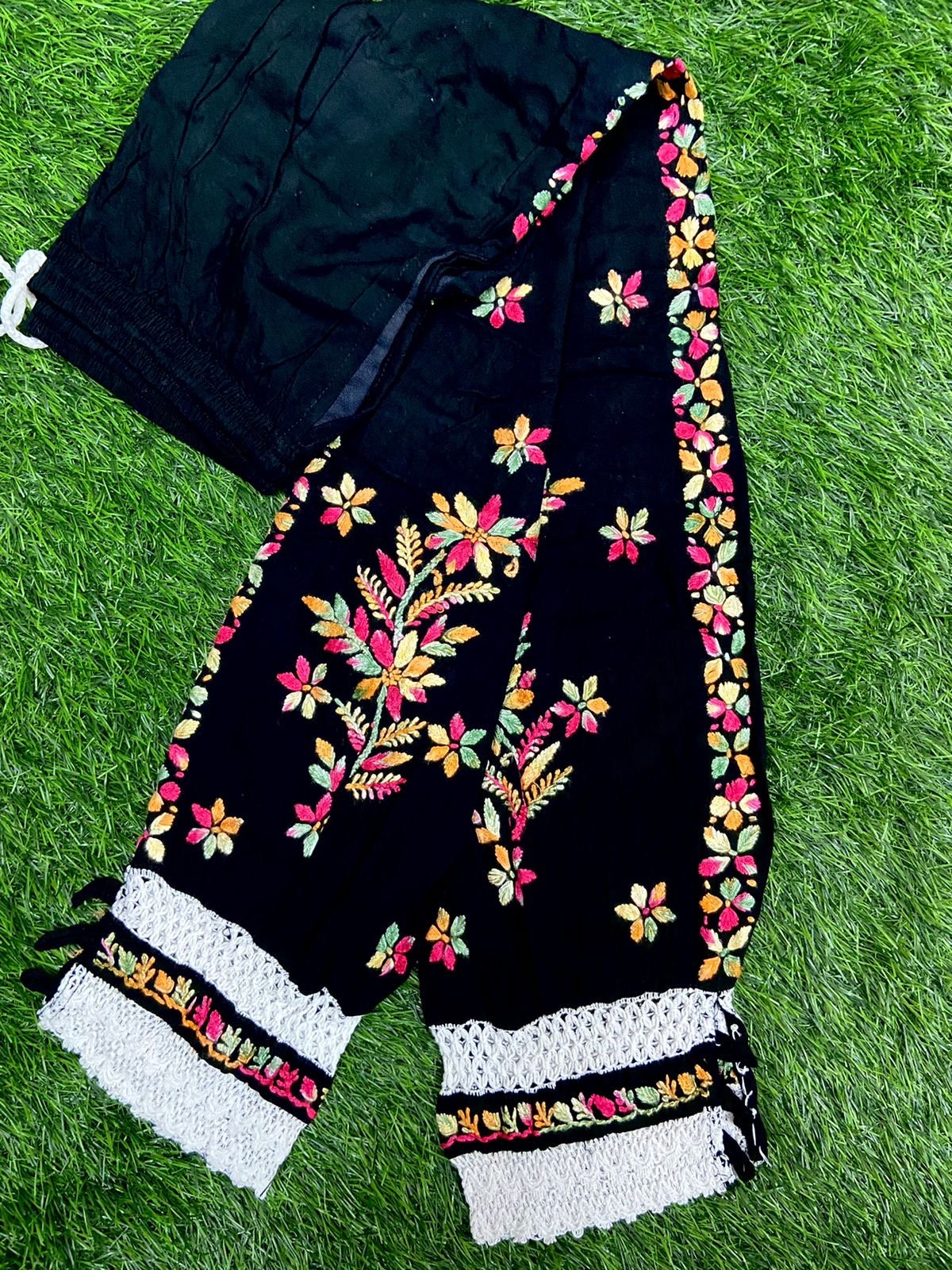 Afghani Salwar multi Thread - Chikankari official