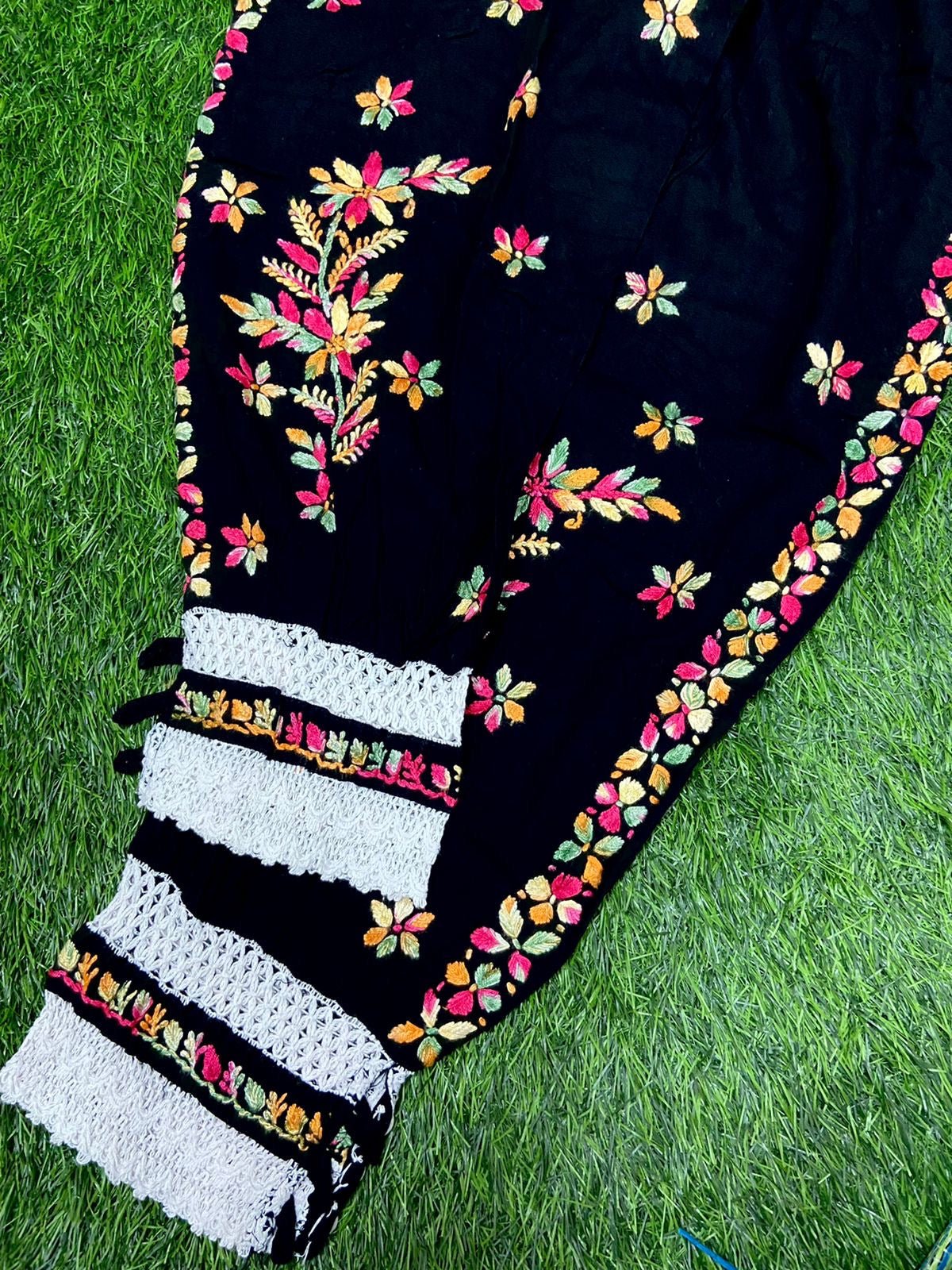 Afghani Salwar multi Thread - Chikankari official