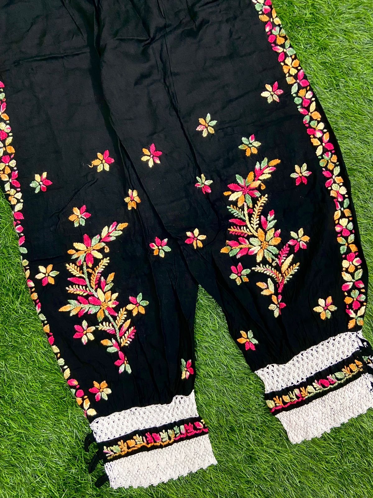 Afghani Salwar multi Thread - Chikankari official