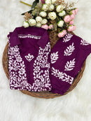 Alfaaz exclusive Modal Cotton Co - ord - Chikankari official