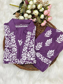 Alfaaz exclusive Modal Cotton Co - ord - Chikankari official
