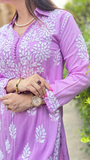 Alfaaz exclusive Modal Cotton Co - ord - Chikankari official