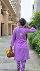 Alfaaz exclusive Modal Cotton Co - ord - Chikankari official