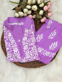 Alfaaz exclusive Modal Cotton Co - ord - Chikankari official