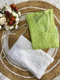Alfaaz Handwork kota Doriya Angrakha - Chikankari official