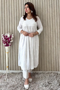 Alfaaz Handwork kota Doriya Angrakha - Chikankari official