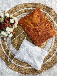 Alfaaz Handwork kota Doriya Angrakha - Chikankari official