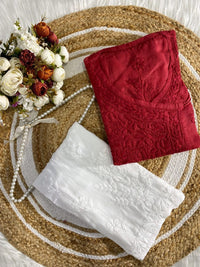 Alfaaz Handwork kota Doriya Angrakha - Chikankari official