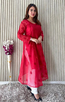 Alfaaz Handwork kota Doriya Angrakha - Chikankari official