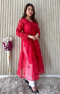 Alfaaz Handwork kota Doriya Angrakha - Chikankari official